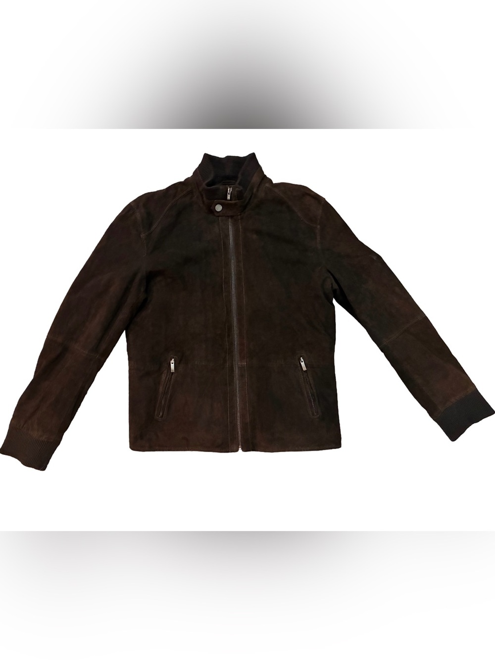 Men’s Chocolate Brown Baby Calf Suede Pilot Leather Jacket | Size XL-2XL; TR 50